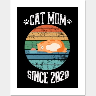 Cat Mom Since 2020 Posters and Art